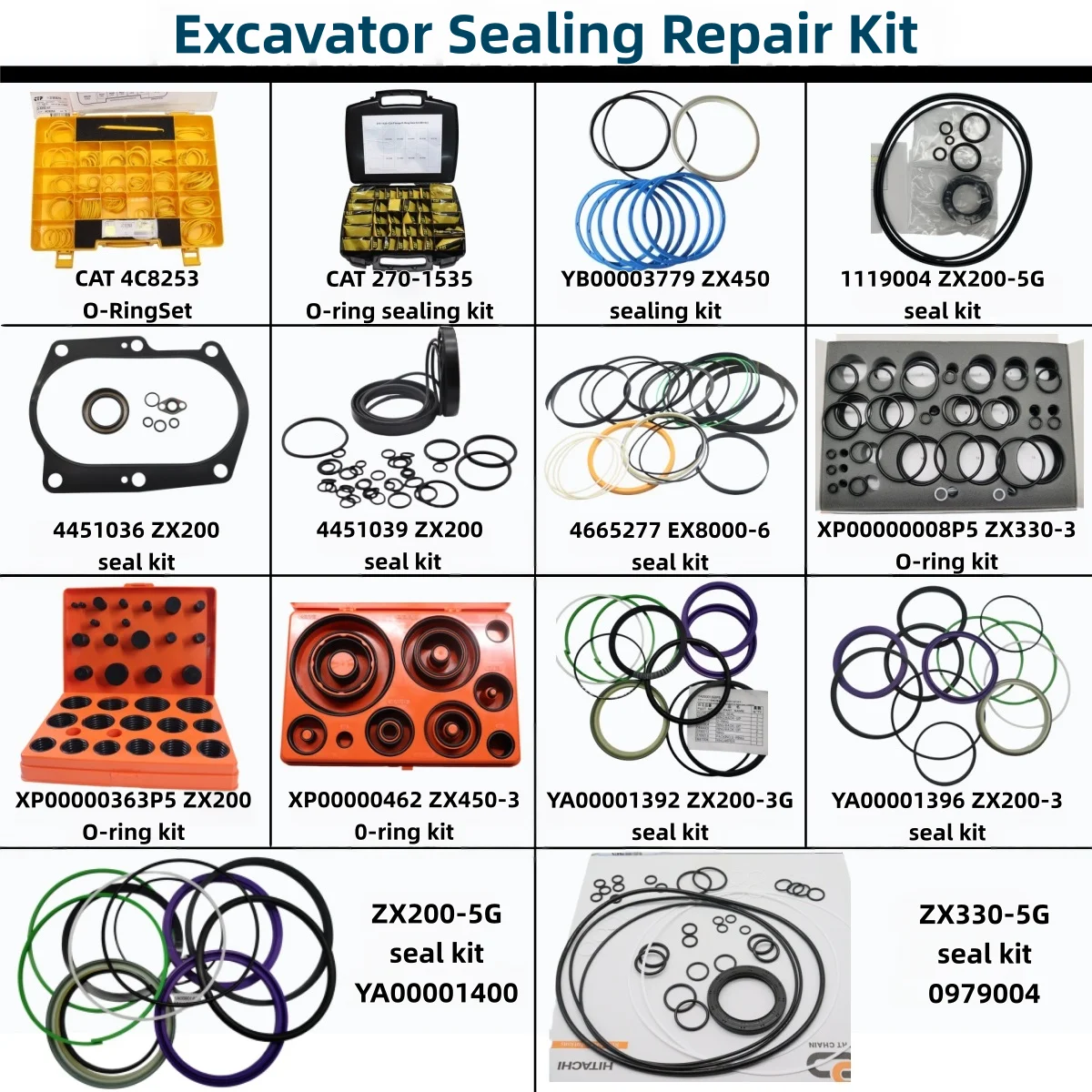 Excavator Bucket Seal Kit YA00001398 for ZX330-5G, ZX350-5G