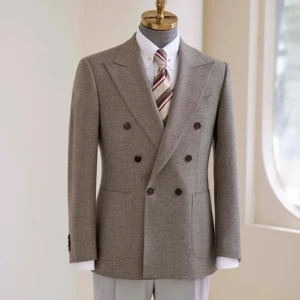 Men's Haute Couture Bespoke Wedding Suit 100% Wool 'Super British' Fabric 120-150' Single Breasted High Quality Plus Size