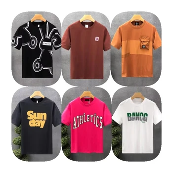 Men's short sleeve crew neck t-shirt solid color simple loose casual hot sale top t-shirt printed men's t-shirt