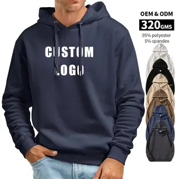 320GSM Eco Fleece Hoodies Sweatshirt Unisex Athletic Fit Lounge Wear Custom DTG Printing Ready Street Style