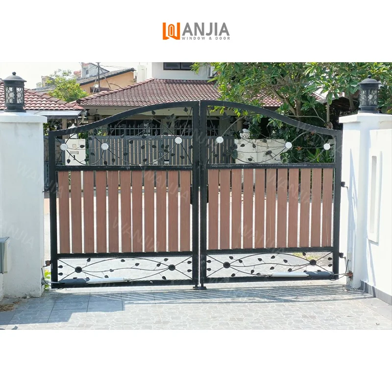 Promotional Latest Designs Modern Iron Gate Designs Driveways Double Door Iron Gates Wrought Iron Gate