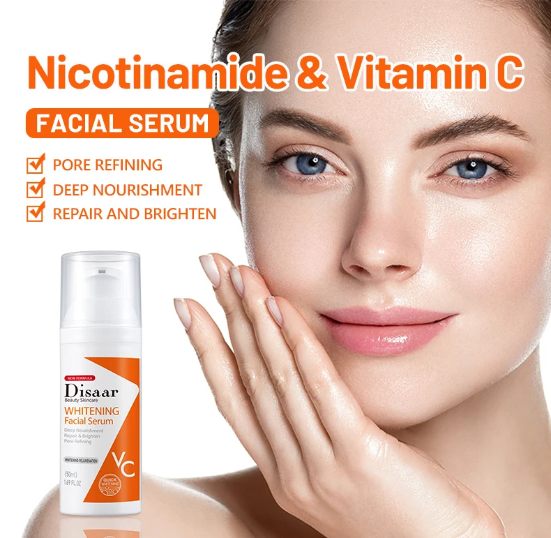 Hot Sale Vitamin C Niacinamide Face Serum for Face Skin Brightening Moisturizing Hyaluronic Acid Face Serum