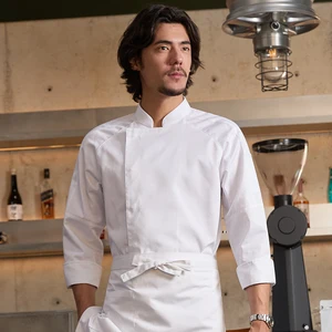 Men's Long Sleeve Chef Coat for Catering Hotel Baking Cake Bakery Kitchen Restaurant & Bar Uniforms Use