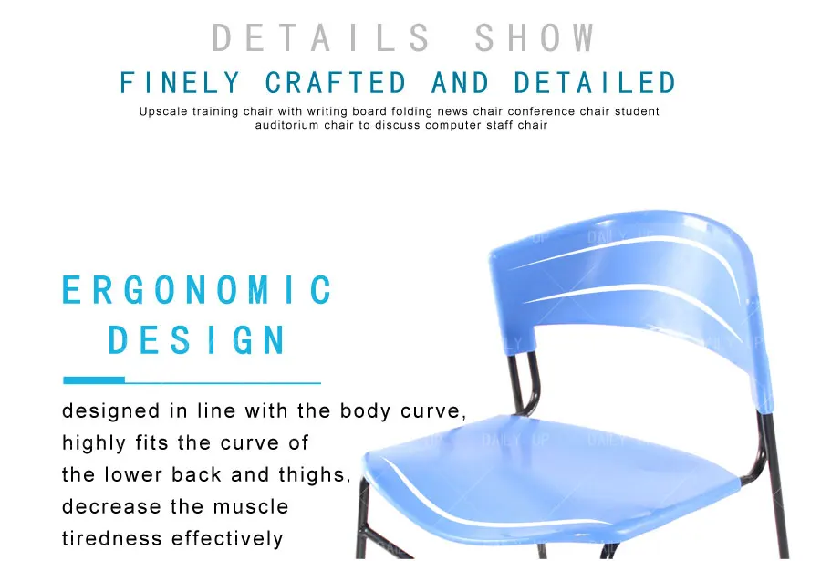 Office Training Chair With Tablet Sled Metal Frame Classroom Study Chair With Book Holder And Large Seat For Student Wholesale