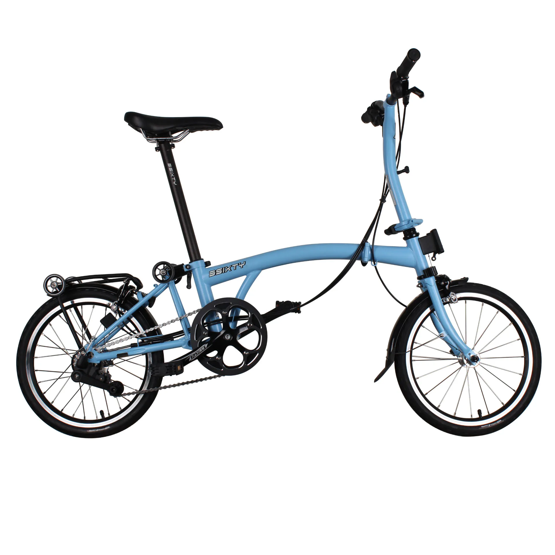 3SIXTY 16 Inch Folding Bike - Internal 6 Speeds Steel Frame