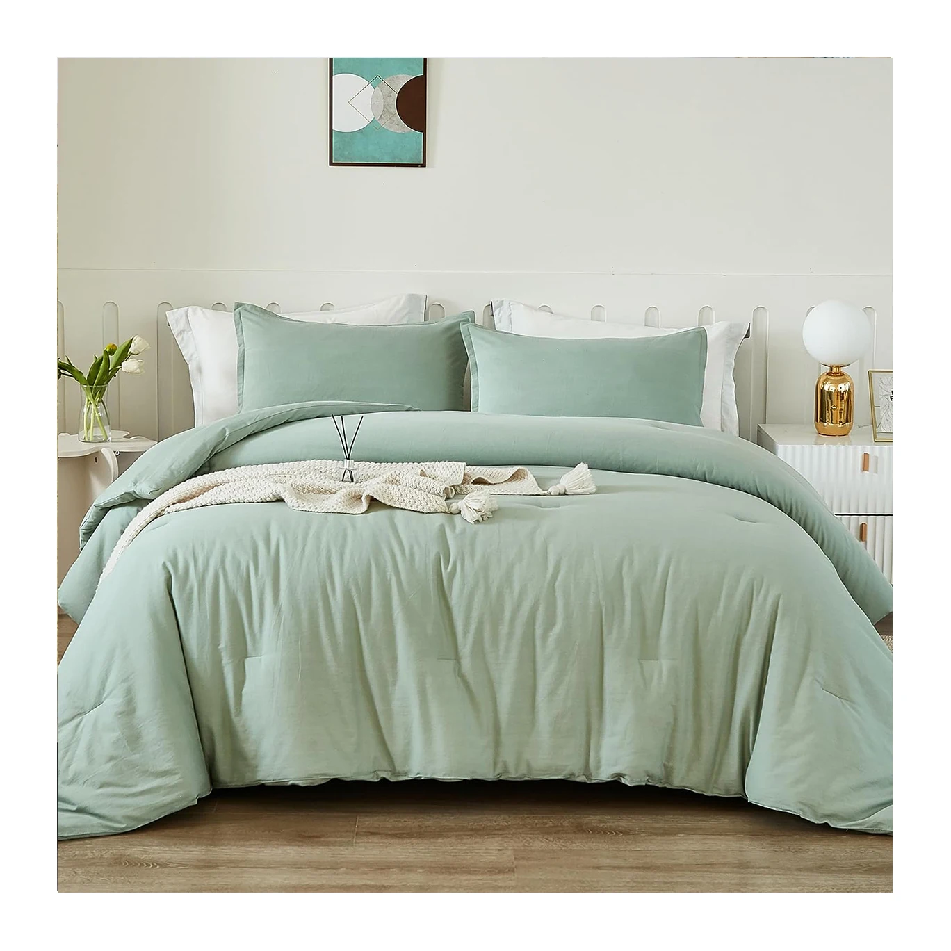 PARURE COPRIPIUMINO NATURAL COLOR, MATRIMONIALE, TORTORA/FUMO, 100 - Foto 6