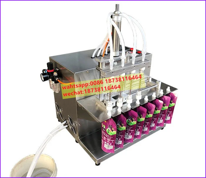 No Bubbles Insert Type Spout Pouch Liquid Filling and Capping Machine Mango Orange Juice Stand up Pouch Filler and Sealer
