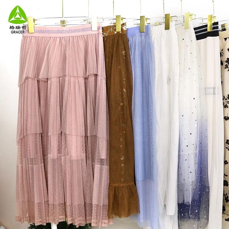 Shop High-Quality Ruffle Mesh Skirts from UK Used Clothes
