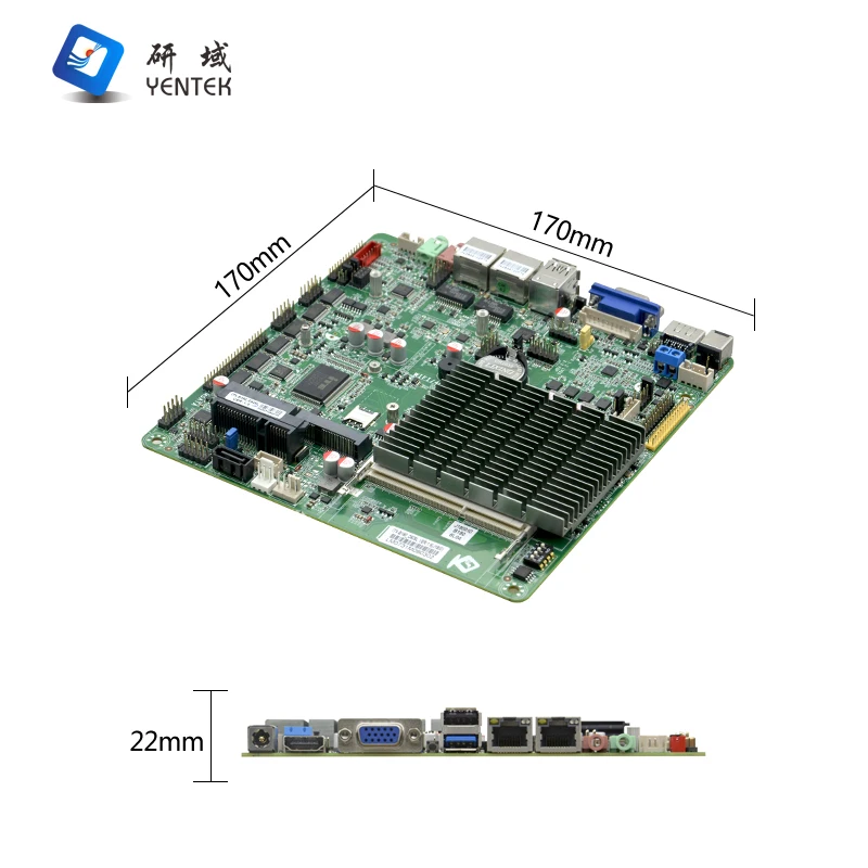 Mini Itx Motherboard Intel J1900 Quad Core DDR3 MSATA Win10 Linux Ubuntu HD VGA LVDS LAN 2 COM Fanless Industrial Motherboard