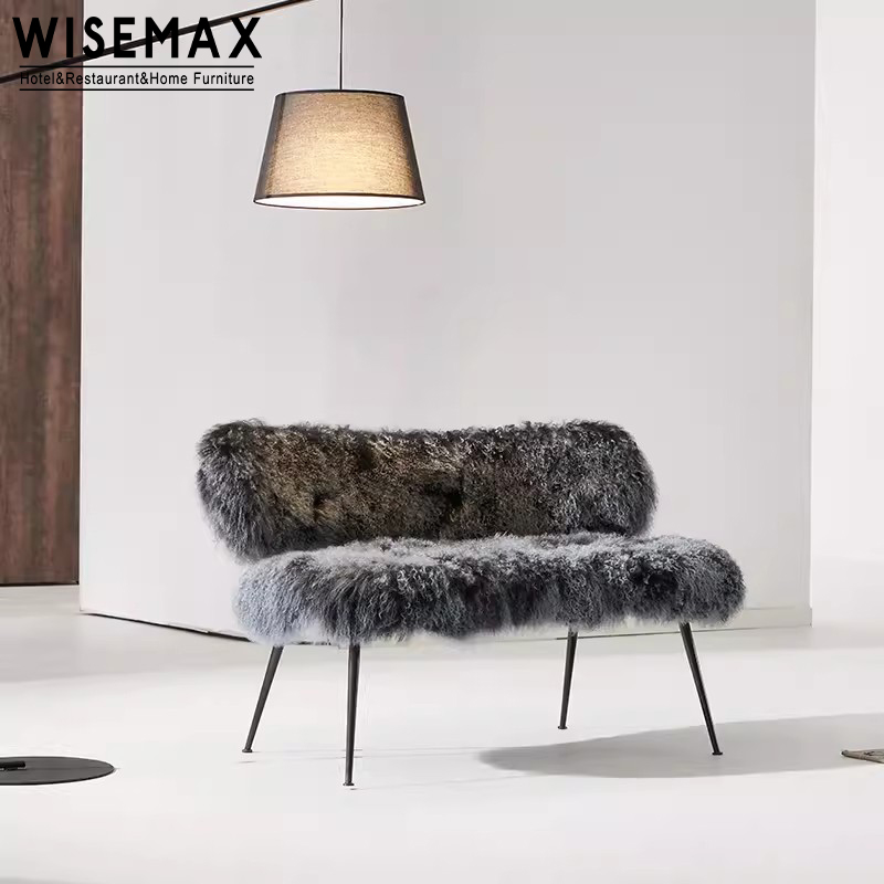 Modern Lounge Chair Baxter Nepal - Wool Fabric, Custom Colors