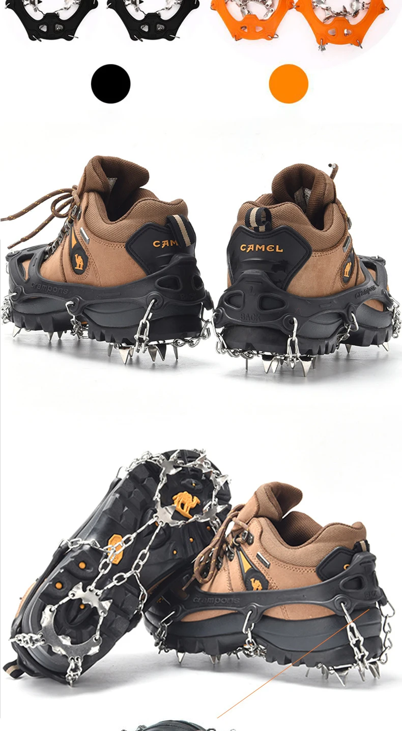 Cheap Snow Ice Grip 24 Tooth Ice Shoes Spike 201stainless Steel Ice