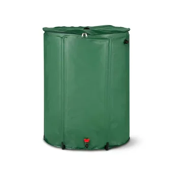 26-Gallon Green PVC Portable Collapsible Water Tank Rain Barrel for Irrigation System for Farm Greenhouse Gardening