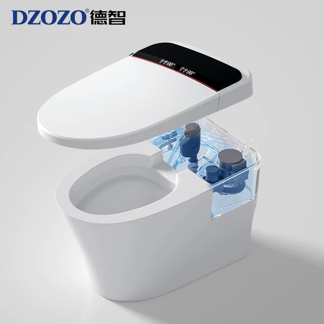 White Color No tank Floor Mounted Watermark Wc Inodoro Inteligente Slow Down Closet Smart Toilet