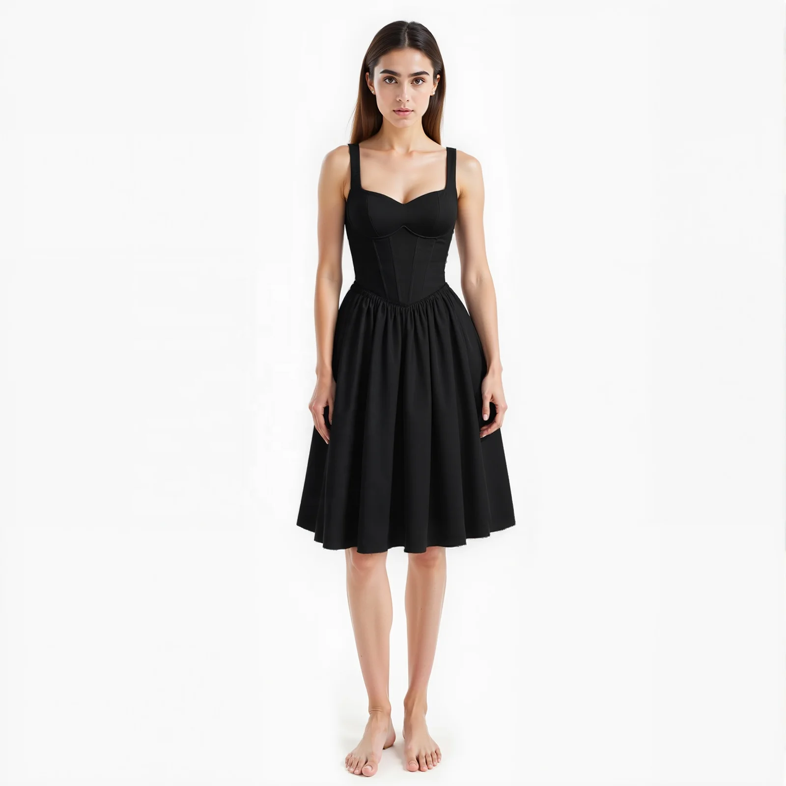 Spring New Fashion European and American Ladys Wear Summer Backless Strap Slim Sexy Corset Mini Short Skirt White Dress