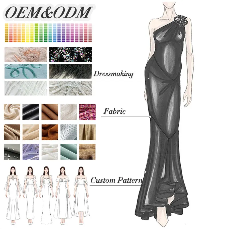 Clothing Mesh Floor-Length Ball Gown Strapless Sexy Rhinestone Tassel Side Split White Beading Bodycon Women Evening Party
