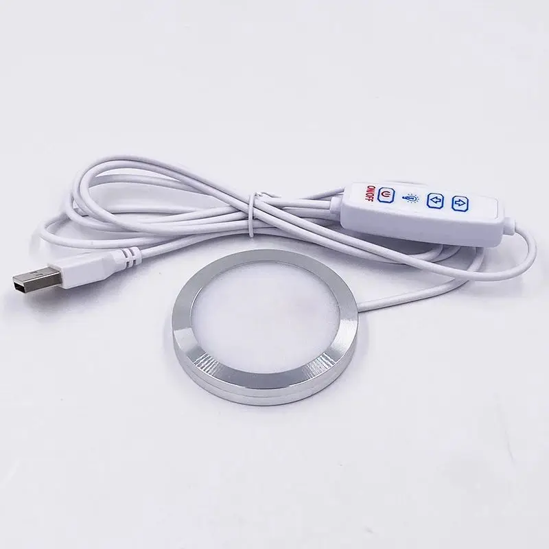 USB Mini LED Spotlight – Dual Heads, Aluminum Alloy, Ultra Slim, 5V, For Jewelry Display, Under Cabinets, Living Room