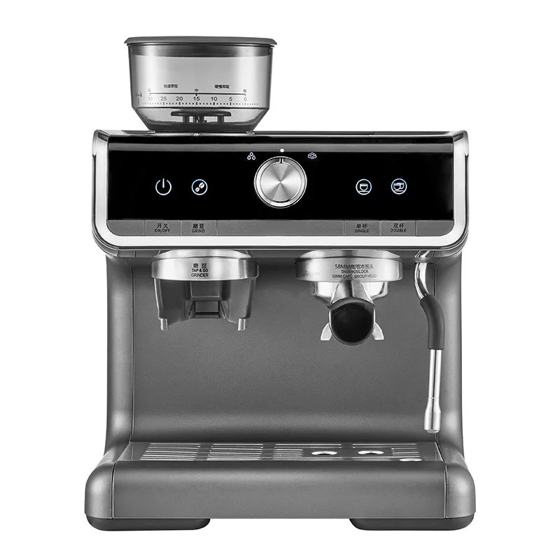 Semi-automatic Coffee Machine Commercial Coffee Maker Automatic Grinding  Adjusting Microcomputer Temperature Control System - Coffee Makers -  AliExpress