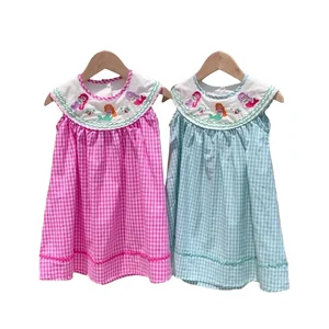 A-Line Polyester Cotton Dress for Newborn Girls OEM ODM Baby Clothes Kids Clothing with Customizable Design