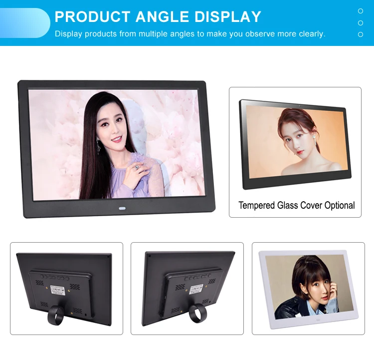 12 Inch Lithium Battery Powered Digital Photo Picture Frame With Built in Battery