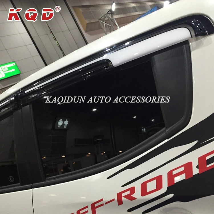 KQD Double Color  Auto Accessories Window Visor Wind Deflector for Mitsubishi L200 Triton