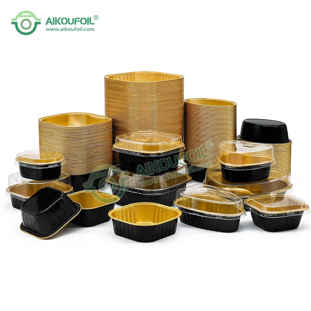 Disposable Cups Aluminum Foil Baking Cup Candle Packaging Box Container
