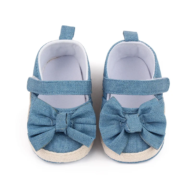 Wholesale Beautiful Bow Design Soft Sole Newborn Infant Baby Girl Shoes supplier