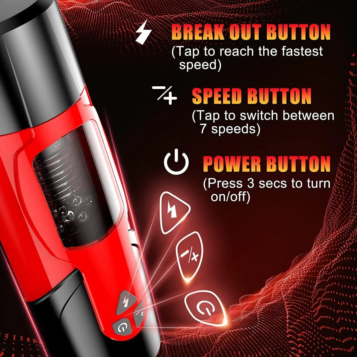 Dark Knight HandsFree Electric Stroker Masturbator Thrusting Rotating  Automatic Male Masturbation Cup for Men Adults Sex Toy
