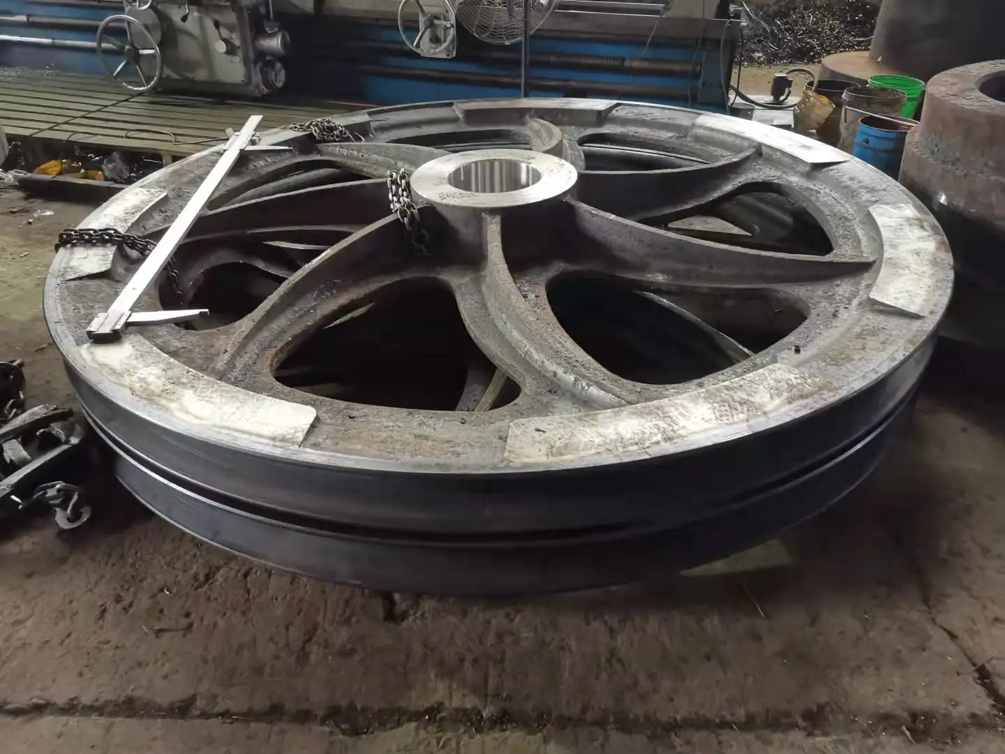 Casting Parts Custom Casting Steel  Head  4 Wheel Sheave/ Wire Rope Sheave Pulley for Mine Hoist