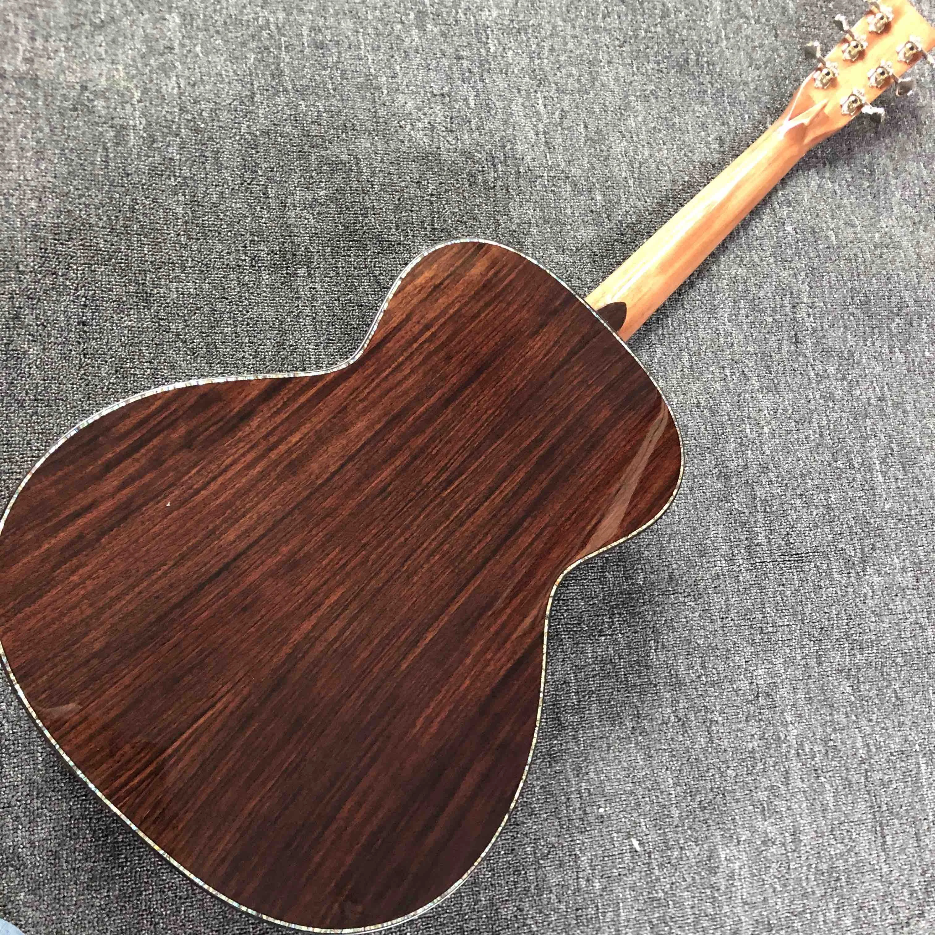Chitarra Acustica Jumbo 43 Pollici – Corpo In Palissandro E Abete, Tastiera In Ebano, Intarsi Abalone. Modello J200, Professionale. - Foto 5