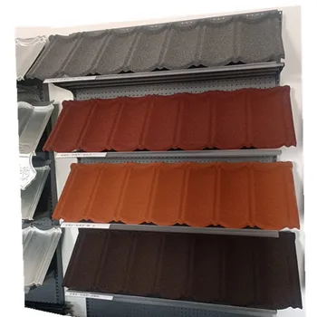 Huangjia brand  Wholesale Hight Quality Stone Coated Metal Tiles Roofing Sheets Colorful Covering Roof Tiles For House