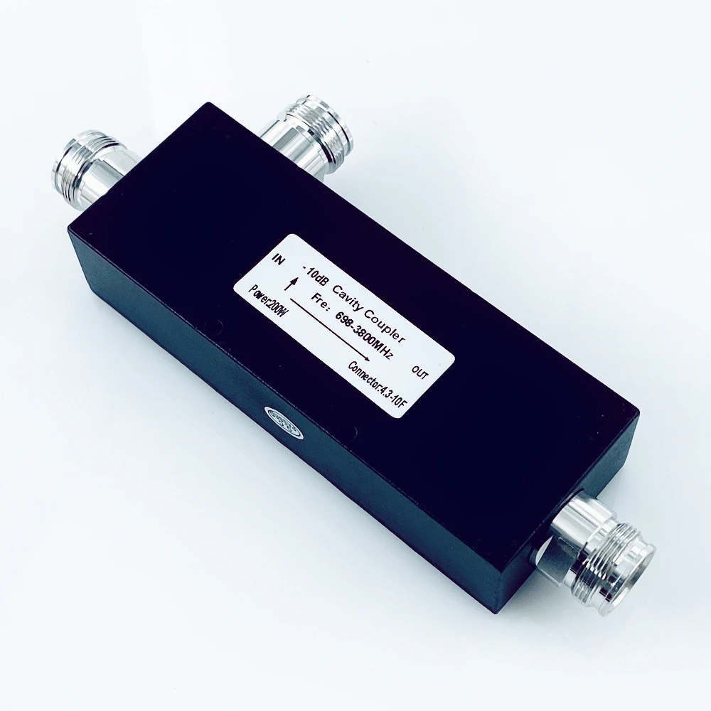 300W 698-3800MHz 10dB 4.3-10 Female Directional Cavity Coupler