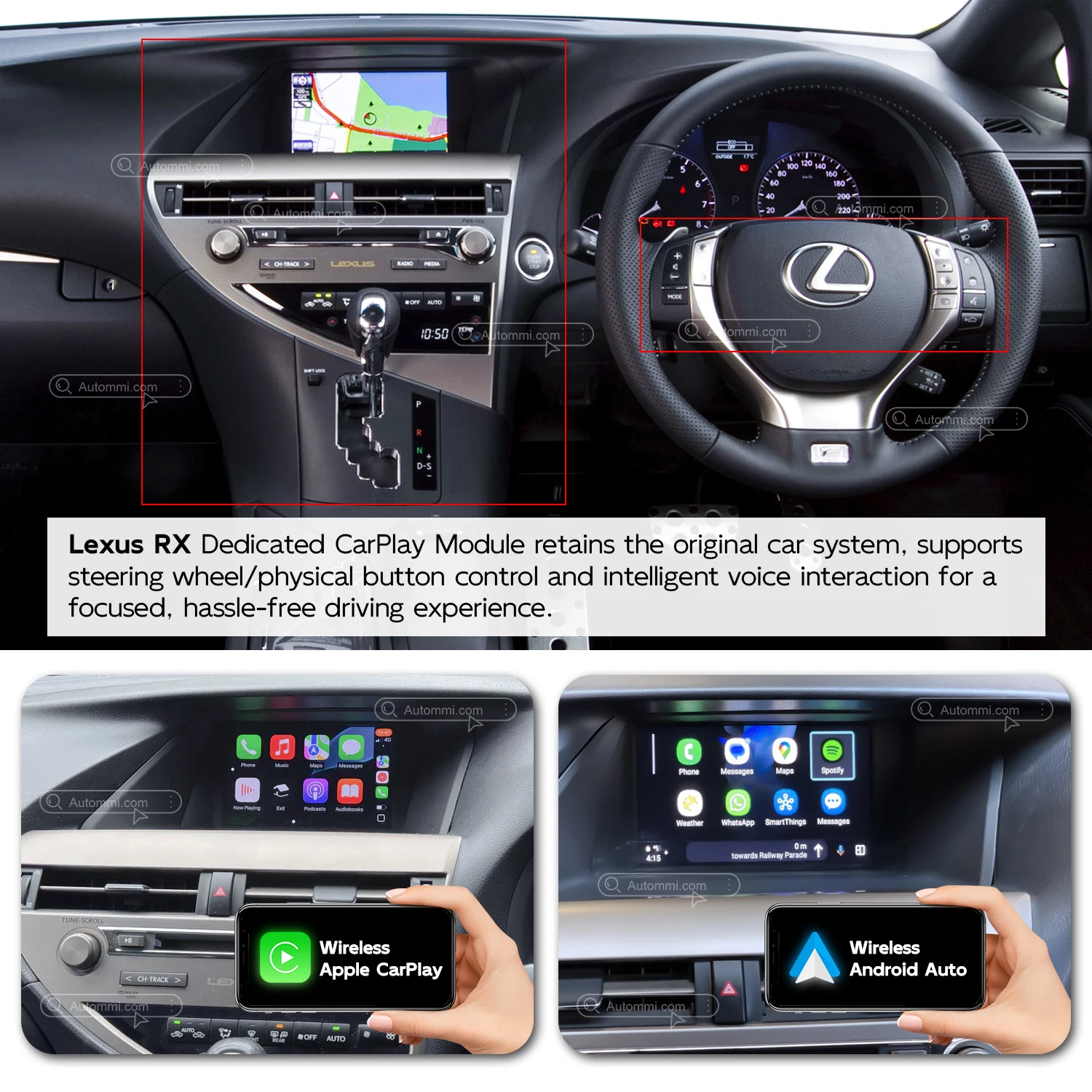 Lexus RX270 RX300 RX350 RX450H OEM Integration Kits - Autommi