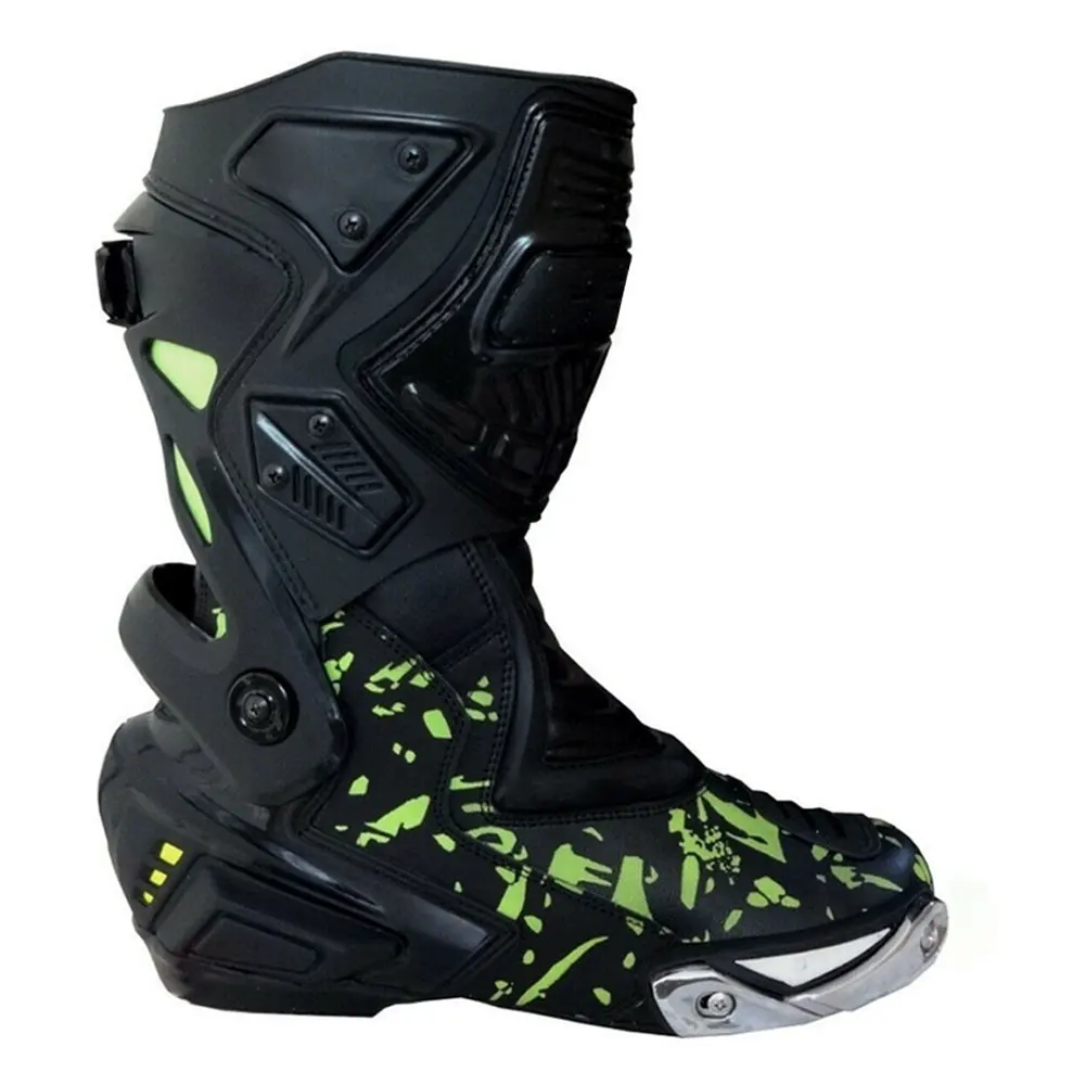 Quality Motorbike Racing Boots White 