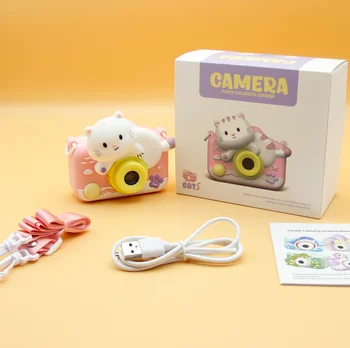 Cat Kids camera gifts for 4-8 year old baby kids birthday gift 1080P HD children digital video camera