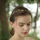 Headpiece 2022 Fashion Jewelry Bridal Pearl Jewelry Rhinestones Tiara Headbands Wedding Handmade Vines Hair Headpieces For Women