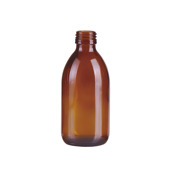 pharmaceutical brown amber glass bottle for medicine bottle with plastic cap