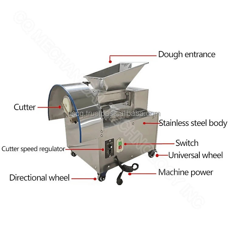 Dough Ball Dividing Rounding Machine Dough Sheet Press And Scrolling ...