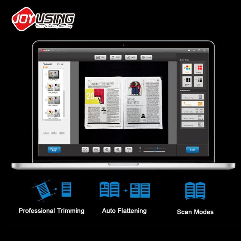 Fast 10M 16M A3 A4 Book Scanner and Microfilm Scanner