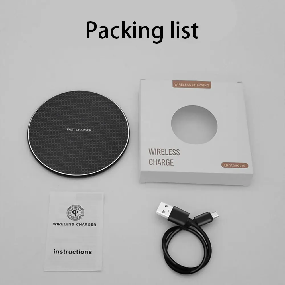 Лидер продаж 10 Вт Qi Беспроводное зарядное устройство для телефона Быстрая