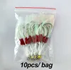 Ten double hooks
