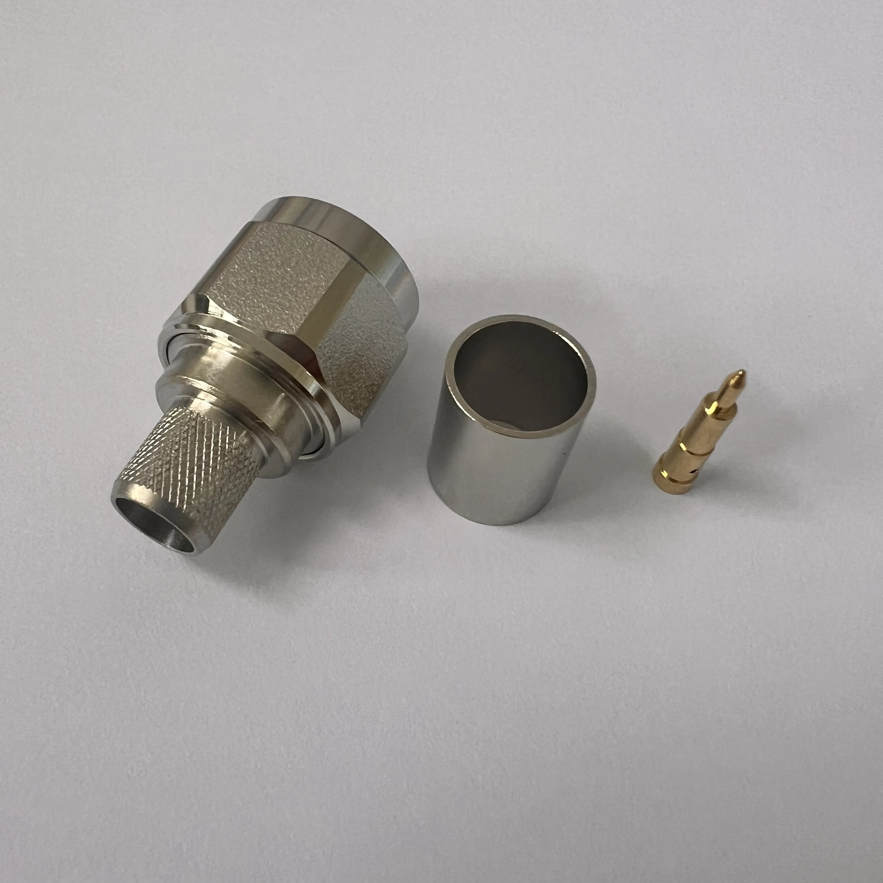 product top class 6ghz hexagonal n c j7 rf connector male n connector crimp 400 rg8 rg213 cable assembly-1