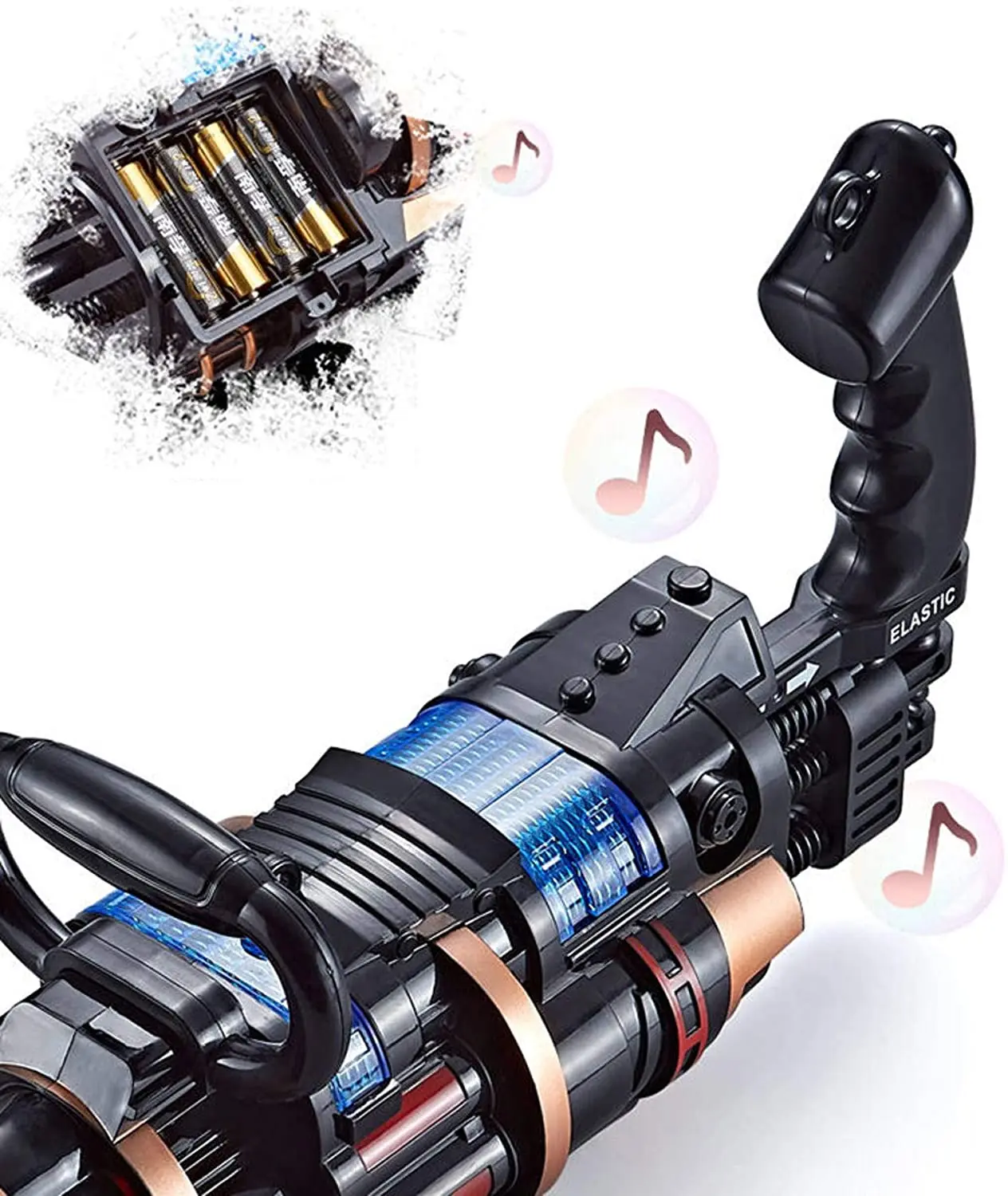 Детский автоматический пистолет для стрельбы на открытом воздухе, игрушечный бластер gatling, Электрический пузырьковый пистолет для малышей