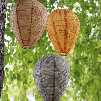 Nicro Original Factory Eco Friendly Hanging Honeybee Oval-shaped Bee Repellent Yard Outdoor Hanging Decoration Paper Lantern