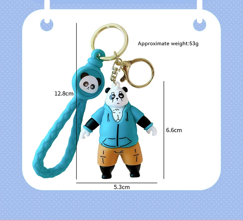 Custom 3D Kawaii Cartoon PVC Keychain Unique Silicon Rubber Carabiner with Character Dolls Unique Keychains details