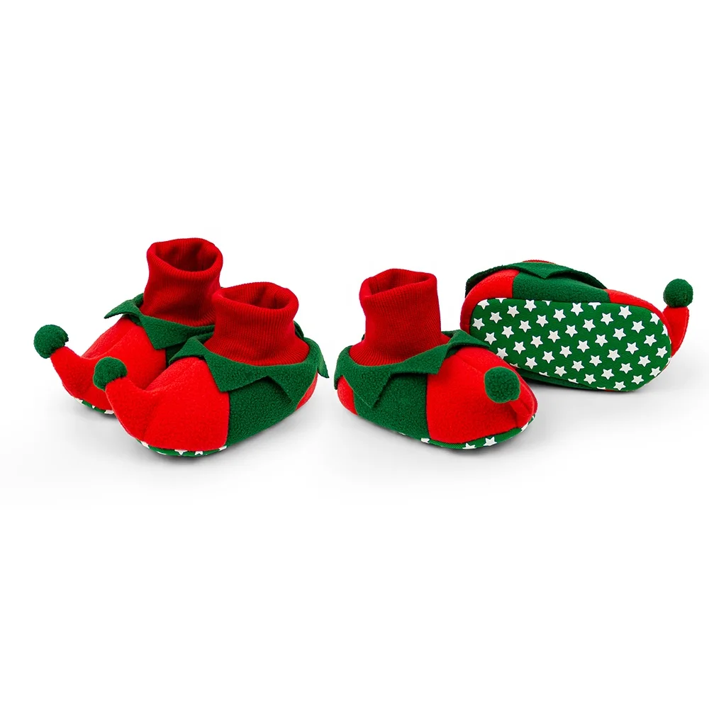 Новейшие Теплые детские носки для косплея на Рождество обувь с мягкой подошвой детские ботинки
