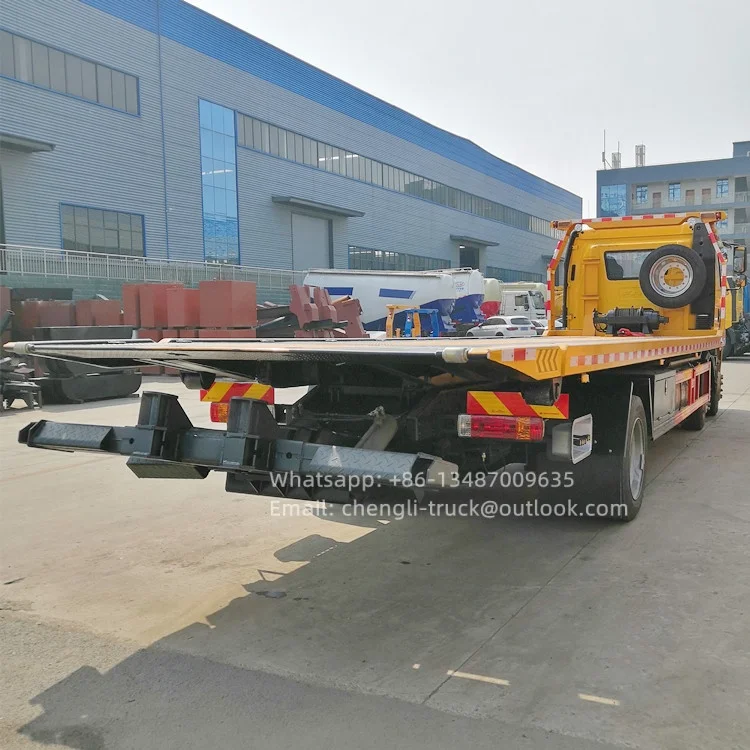 Self Loading FAW J6L 4x2 220hp 10ton Car Carrier Double Platform Towing Truck