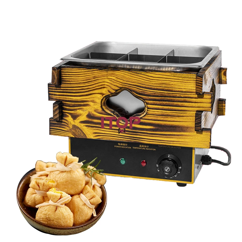 Electric Oden Cooking Machine Wooden Box Kanto Cooking Machine Commercial Electric Skewer Oden Machine