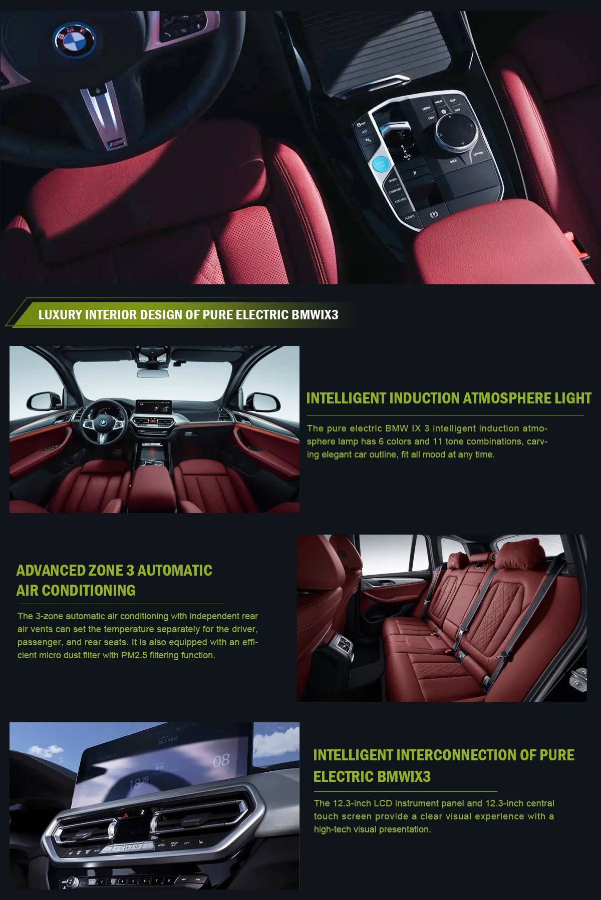 540Km Bmw Ix3 Electric Car New Energy Suv B-M-WIX3 Range Left Steering