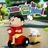 Xiaoxin rides a bike carrying xiaobai-red