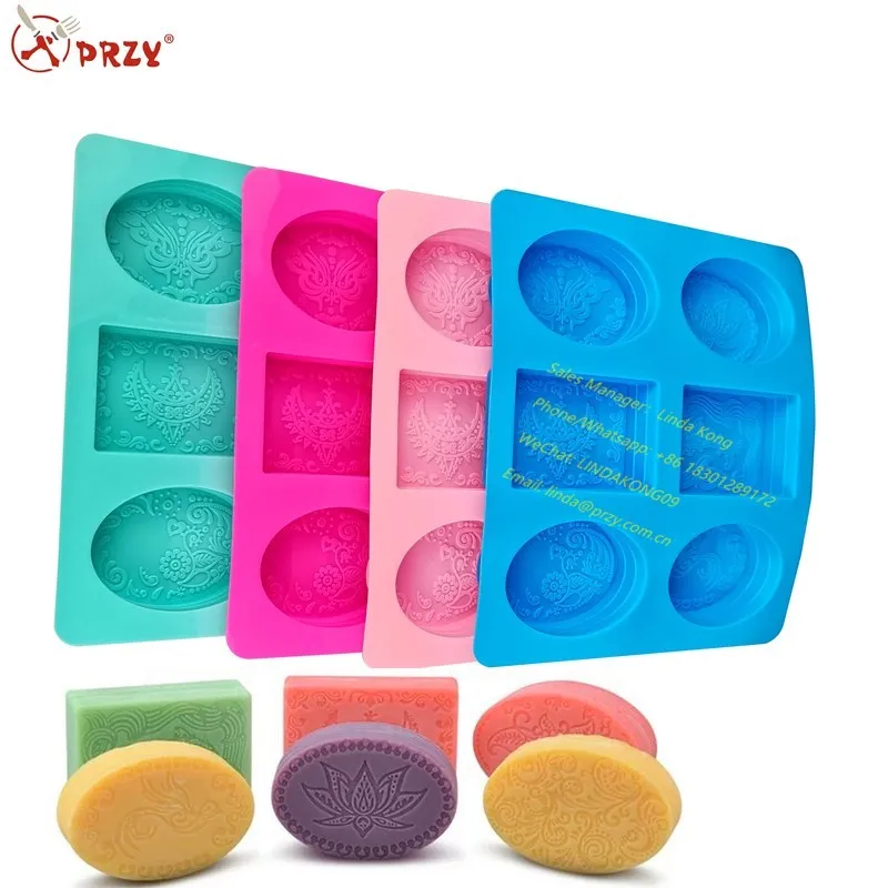 Rectangular Soap Mold square Silicone Cake Molds Round Chocolate Block Mould